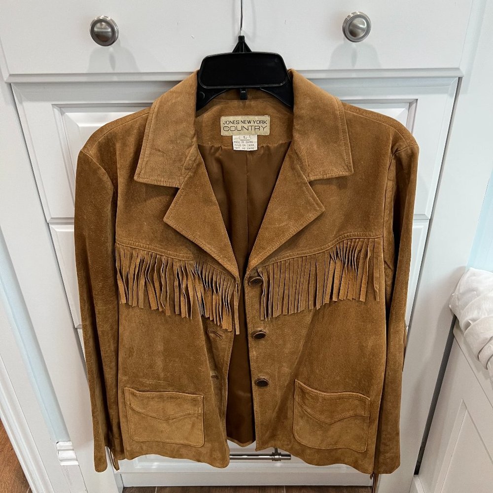 Lined Suede Jacket w Fringe